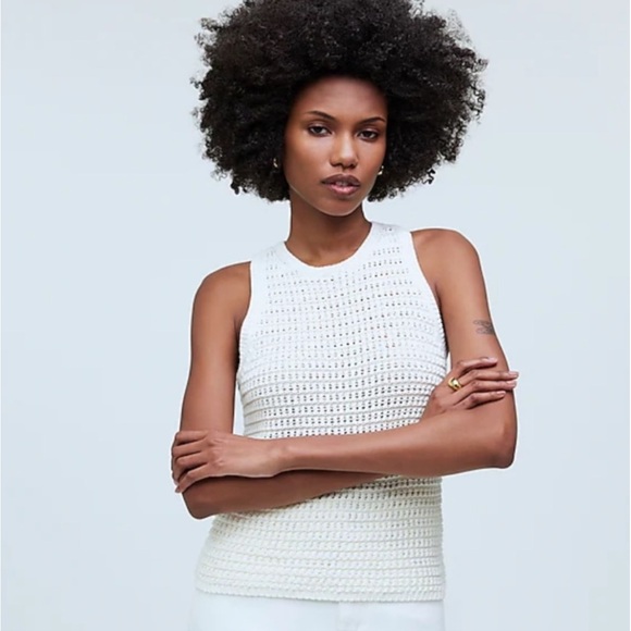 Madewell Crochet lightweight
100% Cotton sweater tank crewneck NWT Small - Picture 14 of 14